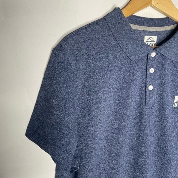 NWT Reef Blue Pique Short Sleeve Lightweight Polo Large - Picture 3 of 6